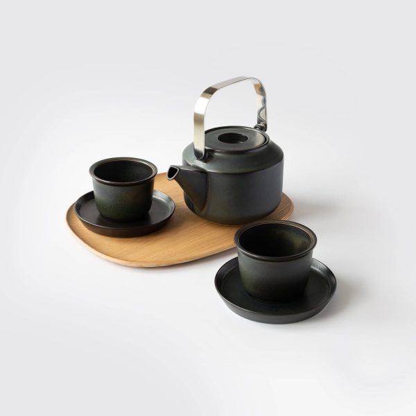 Kinto Hasami Porcelain Teaware Set - Black